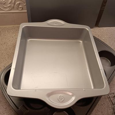 BAKEWARE AND A KITCHENAID HAND MIXER