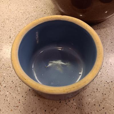 3 CLAY BOWLS AND A BEAN POT
