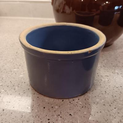 3 CLAY BOWLS AND A BEAN POT
