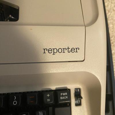 OLYMPIA MANUAL REPORTER TYPEWRITER AND AND PAPER