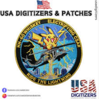 HH-60Whiskey Electrifying CSAR - Ride the Lightning - Pokemon Pikachu Embroidered Patch