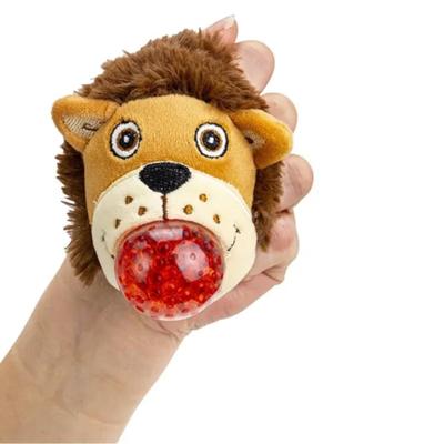Plush Lion Stress Buster Stress Ball Gel Sensory Soothing, Relaxing & Entertaining Item - Retracts to Original Form When Released