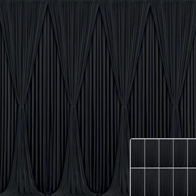 10 Panels Black Backdrop Curtain for Parties Wrinkle Free Black Photo Curtains Backdrop Drapes Fabric Decoration for Birthday Party...