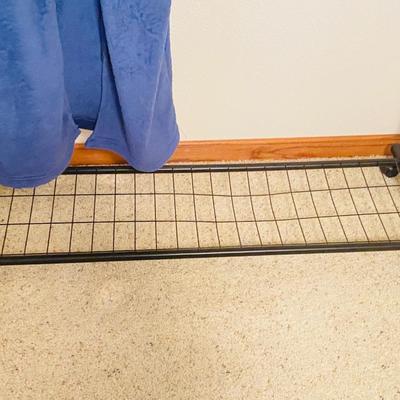 GARMENT RACK, CROFT AND BORROW LADIES ZIP UP ROBE, AND LASKO OSCILLATING FAN