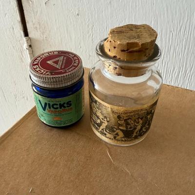 VINTAGE Ayer’s Cathartic Pill BOTTLE (AUTHENTIC REPRODUCTION) plus s other vintage medical w/ first aid