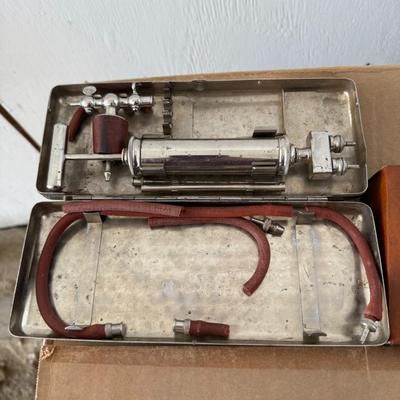 VINTAGE Ayer’s Cathartic Pill BOTTLE (AUTHENTIC REPRODUCTION) plus s other vintage medical w/ first aid