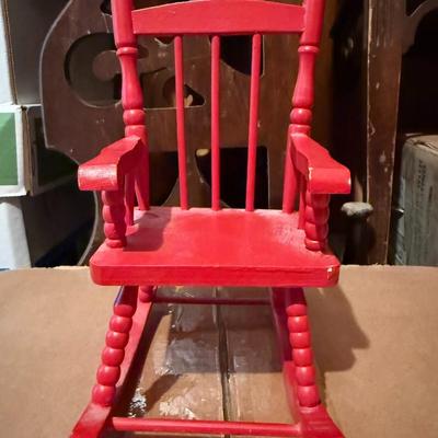berkeley designs red rocking chair vintage
