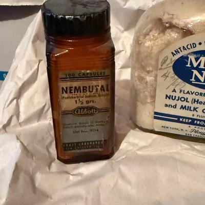 Lot of vintage medical bottles, and some Halloween bottles