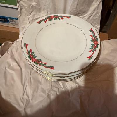 Poinsettia and Ribbons Chrsitmas Lot