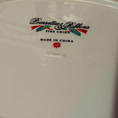 Poinsettia and Ribbons Chrsitmas Lot