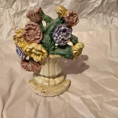 Vintage Cast Iron Sunflower Door Stop