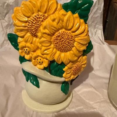 Vintage Cast Iron Sunflower Door Stop