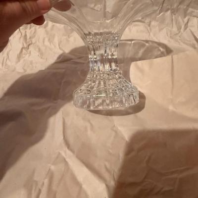 Crystal Footed Pillar Candle Holder Pedestal
