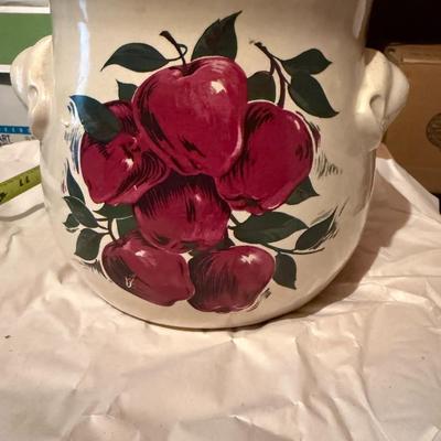 Home and Garden Party Ltd Stoneware Apple Two-Handled Bean Pot