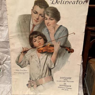 1917 January COVER - The Delineator -Home Sweet Home - Painted in Pastels by Francis Miller - Butterick Publishing Co