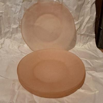 Pink Frosted Depression Glass Lot