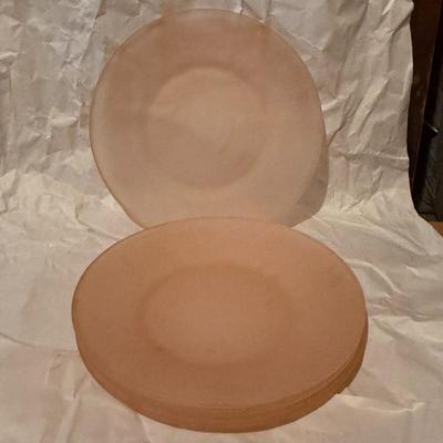 Pink Frosted Depression Glass Lot