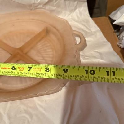 Pink Frosted Depression Glass Lot