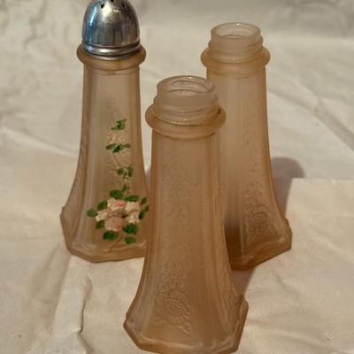 Pink Frosted Depression Glass Lot