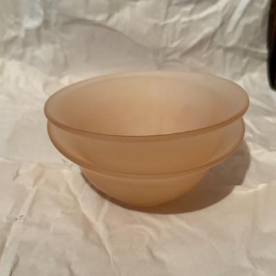 Pink Frosted Depression Glass Lot