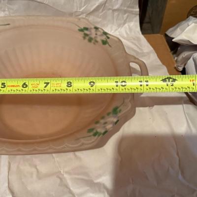 Pink Frosted Depression Glass Lot