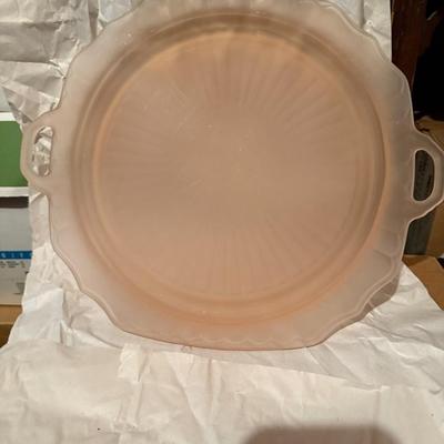 Pink Frosted Depression Glass Lot