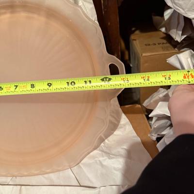 Pink Frosted Depression Glass Lot