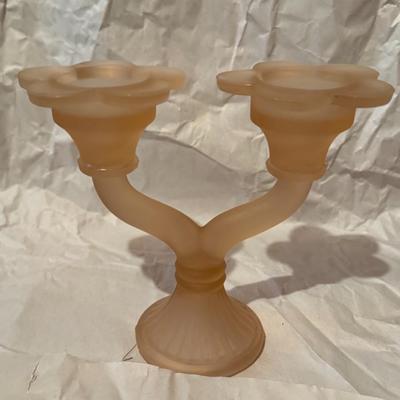 Pink Frosted Depression Glass Lot