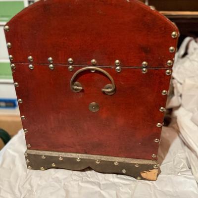 Large, Wonderful, Wooden, Hand-Painted, Vintage Treasure Box - Floral Motif