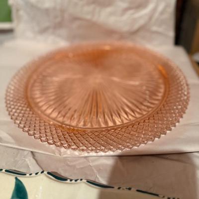 Antique Pink Depression Glass Miss America Large Oval Plate Anchor Hocking