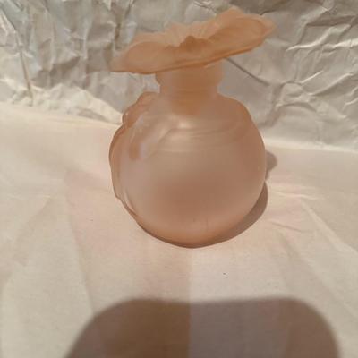 Dresser Vanity Set Pink Frosted Glass Piece