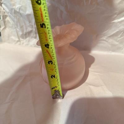 Dresser Vanity Set Pink Frosted Glass Piece