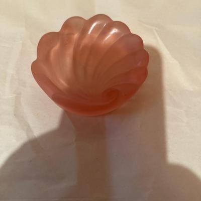 Dresser Vanity Set Pink Frosted Glass Piece