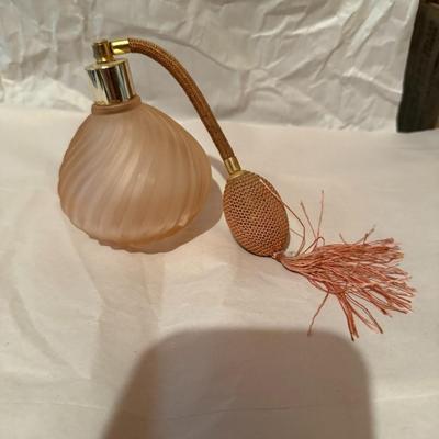 Dresser Vanity Set Pink Frosted Glass Piece