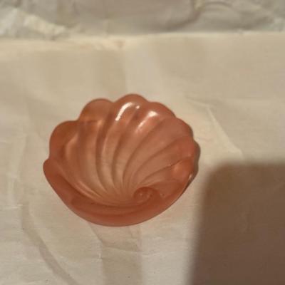 Dresser Vanity Set Pink Frosted Glass Piece