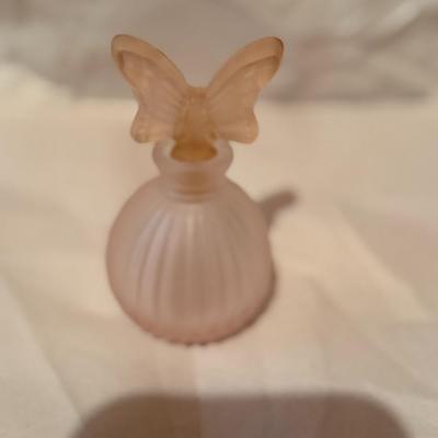 Dresser Vanity Set Pink Frosted Glass Piece