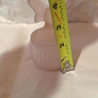 Dresser Vanity Set Pink Frosted Glass Piece