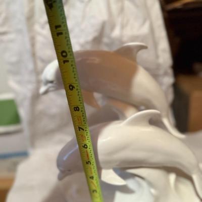 Vintage Lenox Dance of the Dolphins Matte White Fine Bone China Figure