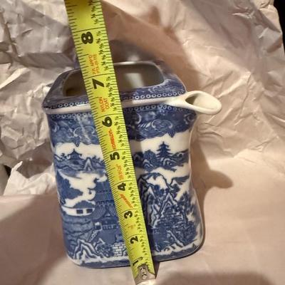 Ringtons Limited Tea Merchants Blue Lidded Canister Jar Container Reproduction