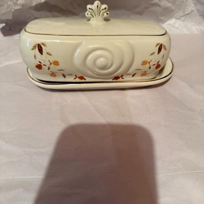 Hall Jewel Tea Autumn Leaf Nautilus Butter Dish