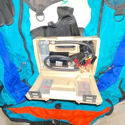 BELLY BOAT WITH COLEMAN INSTA-FLATE ALL 12V PUMP