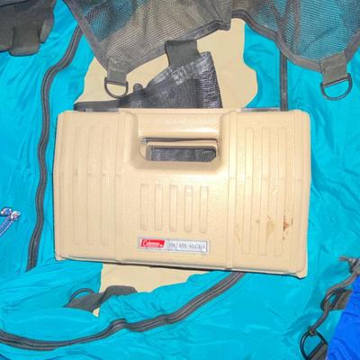 BELLY BOAT WITH COLEMAN INSTA-FLATE ALL 12V PUMP