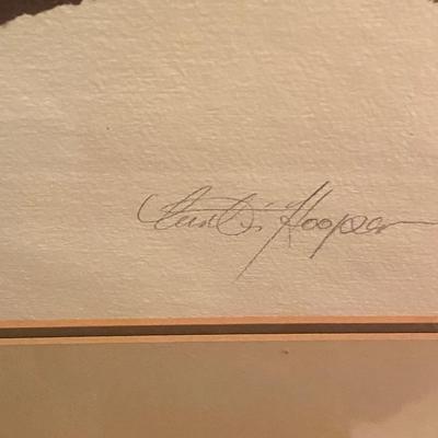 Signed and framed Native American drawing