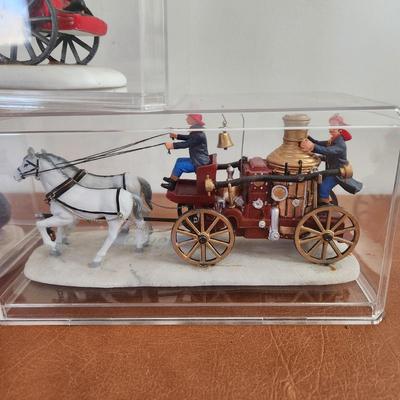 Fire Department Collectibles Fire truck clock , 1957 Chevy Bel Air Fire Dept Car, 2 Horse drawn Wagons