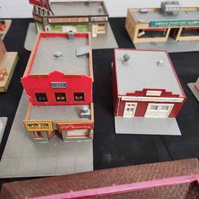 Large lot of Ho Train Garden Plastic Buildings Pola Model Power Bachmann & others