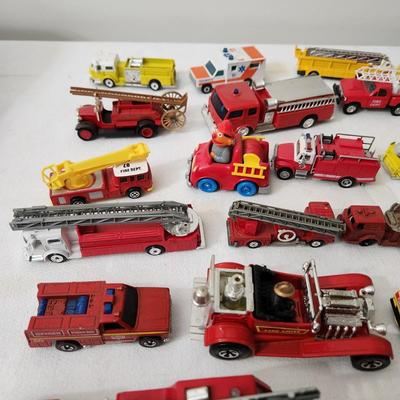 Lot of Matchbox, Hot Wheels, Playart & Others Fire Dept. Vehicles Red Line Matchbox
