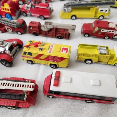 Lot of Matchbox, Hot Wheels, Playart & Others Fire Dept. Vehicles Red Line Matchbox