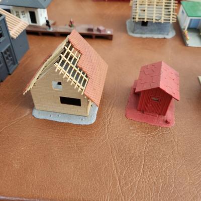 Lot of Ho Scale Train Garden Buildings