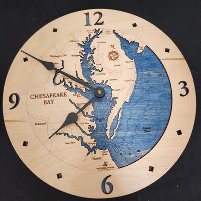 2 Nautical North Wooden Laser cut clocks Camden Yards Chesapeake Bay