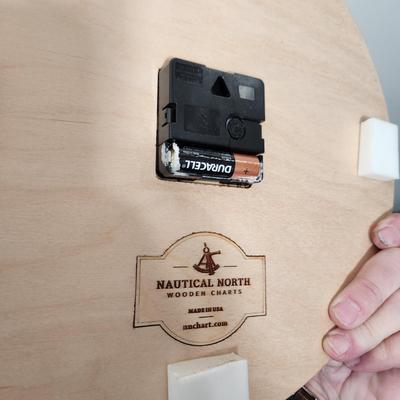 2 Nautical North Wooden Laser cut clocks Camden Yards Chesapeake Bay